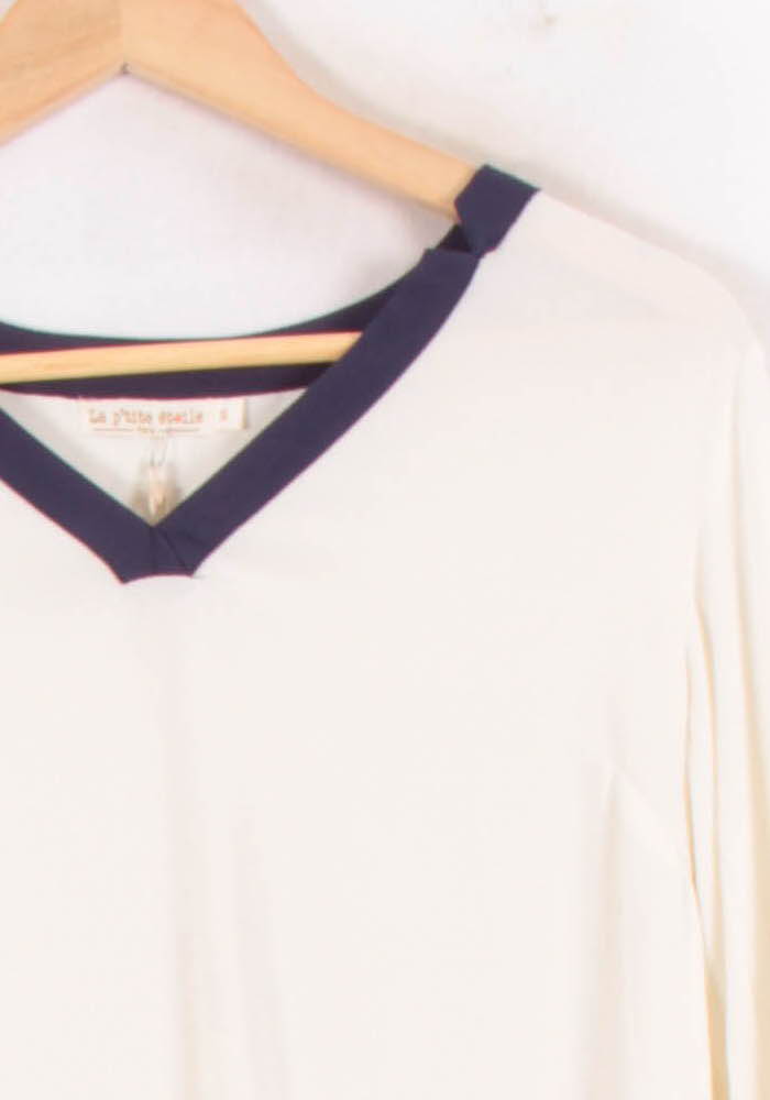 Blouse Blanche et Noire - Taille S/36