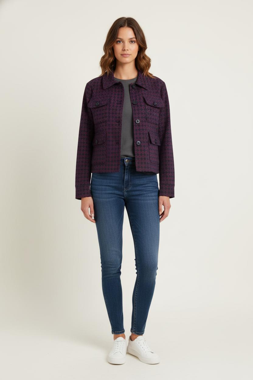 Veste Courte Violet et Rose - Taille M/38