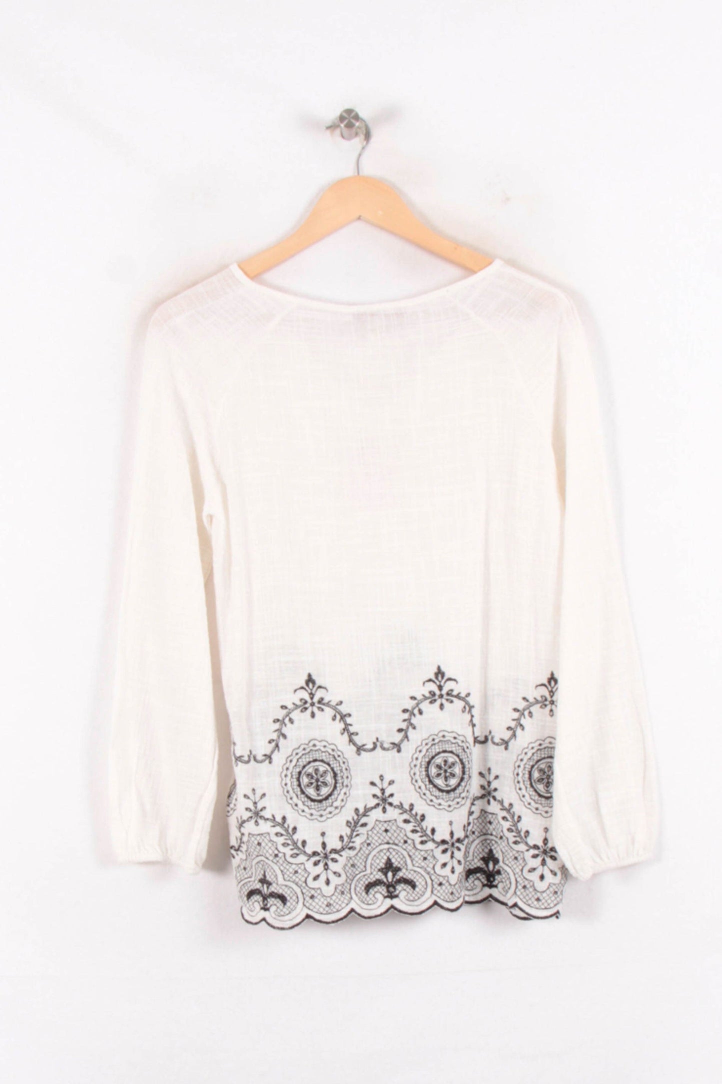 Blouse Blanche et Noire - Taille M/38