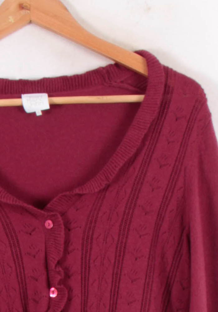 Cardigan Bordeaux - Taille XS/34