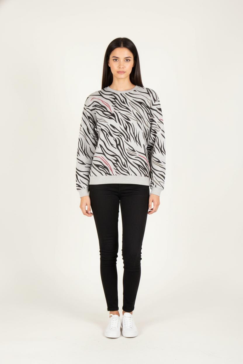 Sweat Gris et Noir - Taille S/36