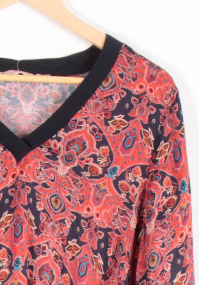 Blouse Rouge et Noire - Taille L/40