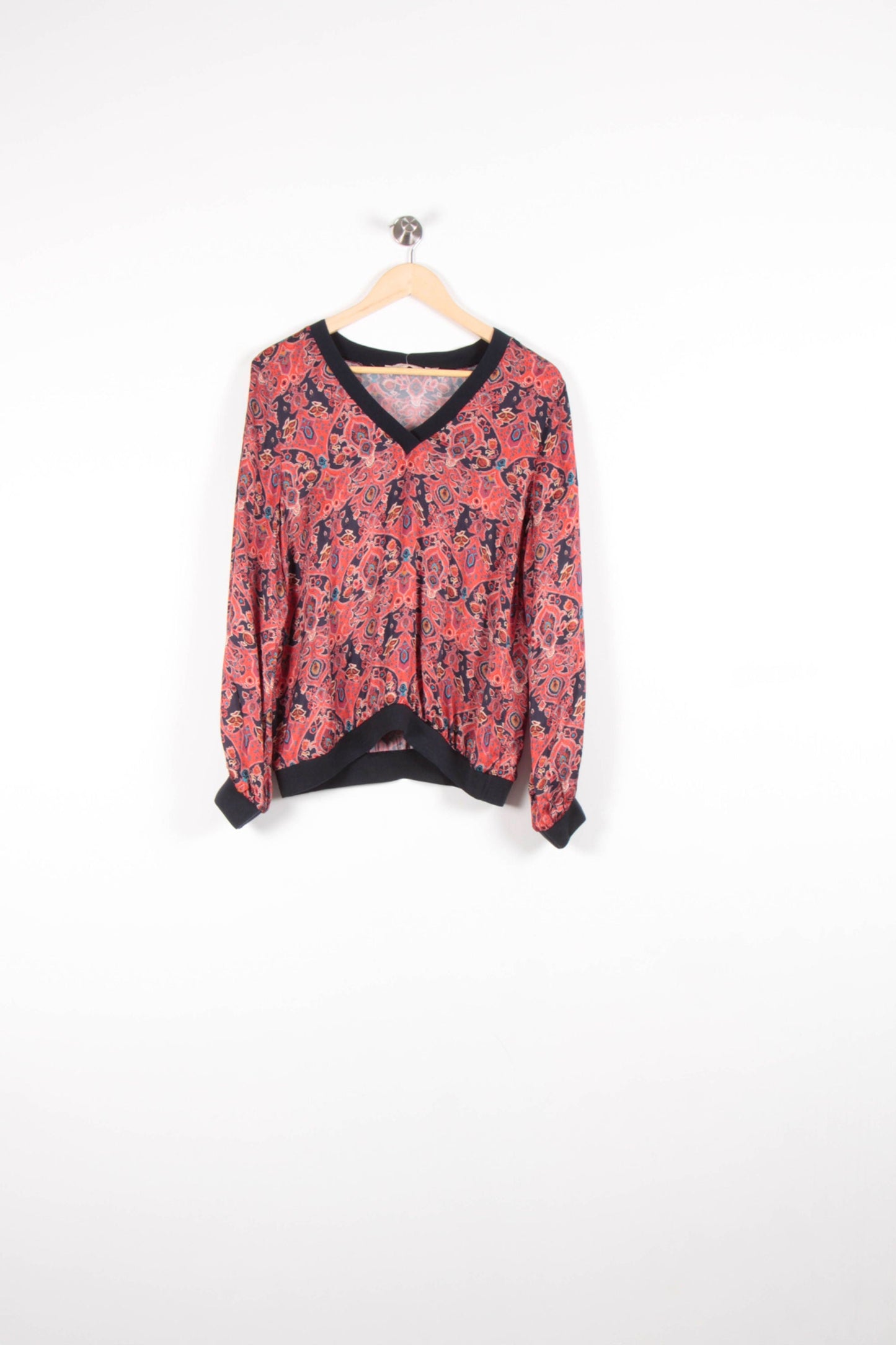 Blouse Rouge et Noire - Taille L/40