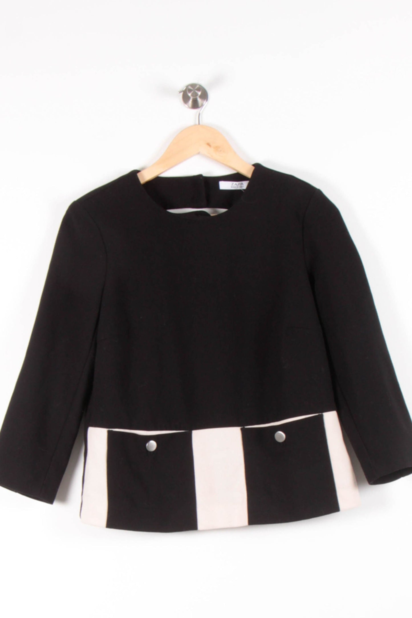 Blouse Noire et Blanche - Taille L/40