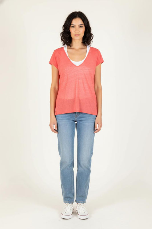 Tee-shirt Rouge et Blanc - Taille M/38