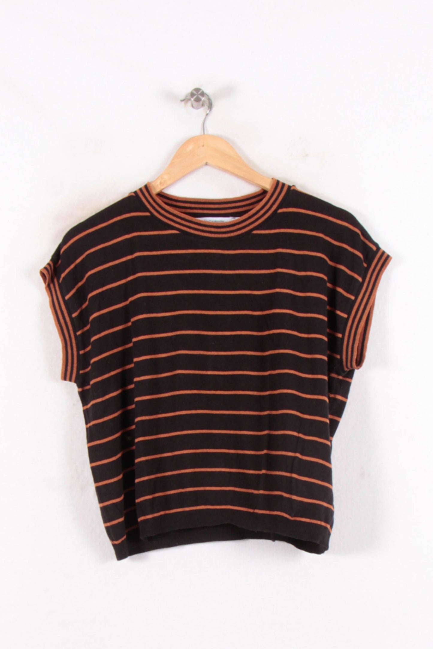 T-shirt Noir et Orange - Taille M/38