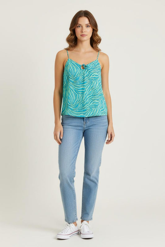 Top Vert et Bleu - Taille XL/42