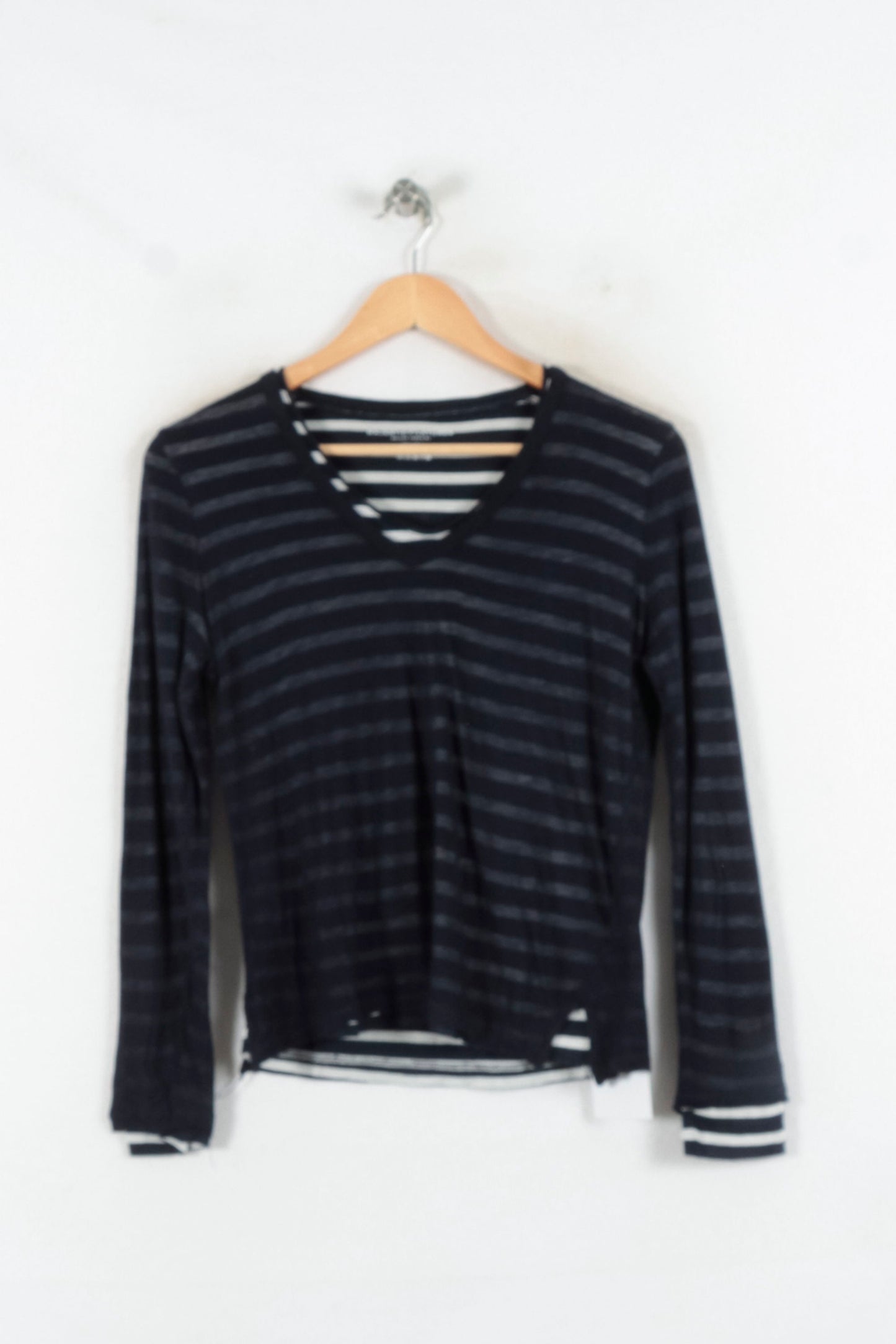 Tee-shirt Manches Longues Noir et Gris - Taille S/36