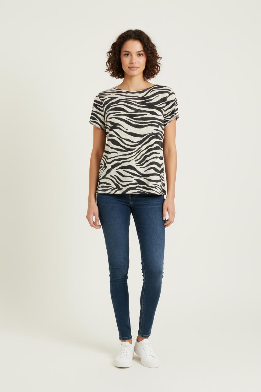 Tee-shirt Noir et Blanc - Taille XS/34