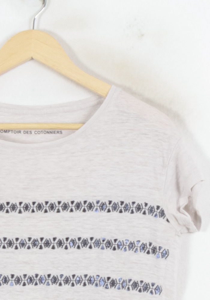 Tee-shirt Blanc et Bleu - Taille S/36