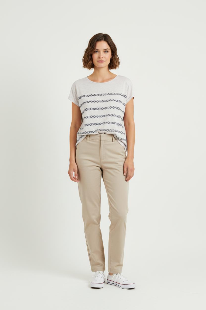 Tee-shirt Blanc et Bleu - Taille S/36