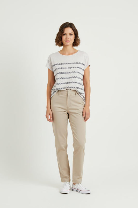 Tee-shirt Blanc et Bleu - Taille S/36