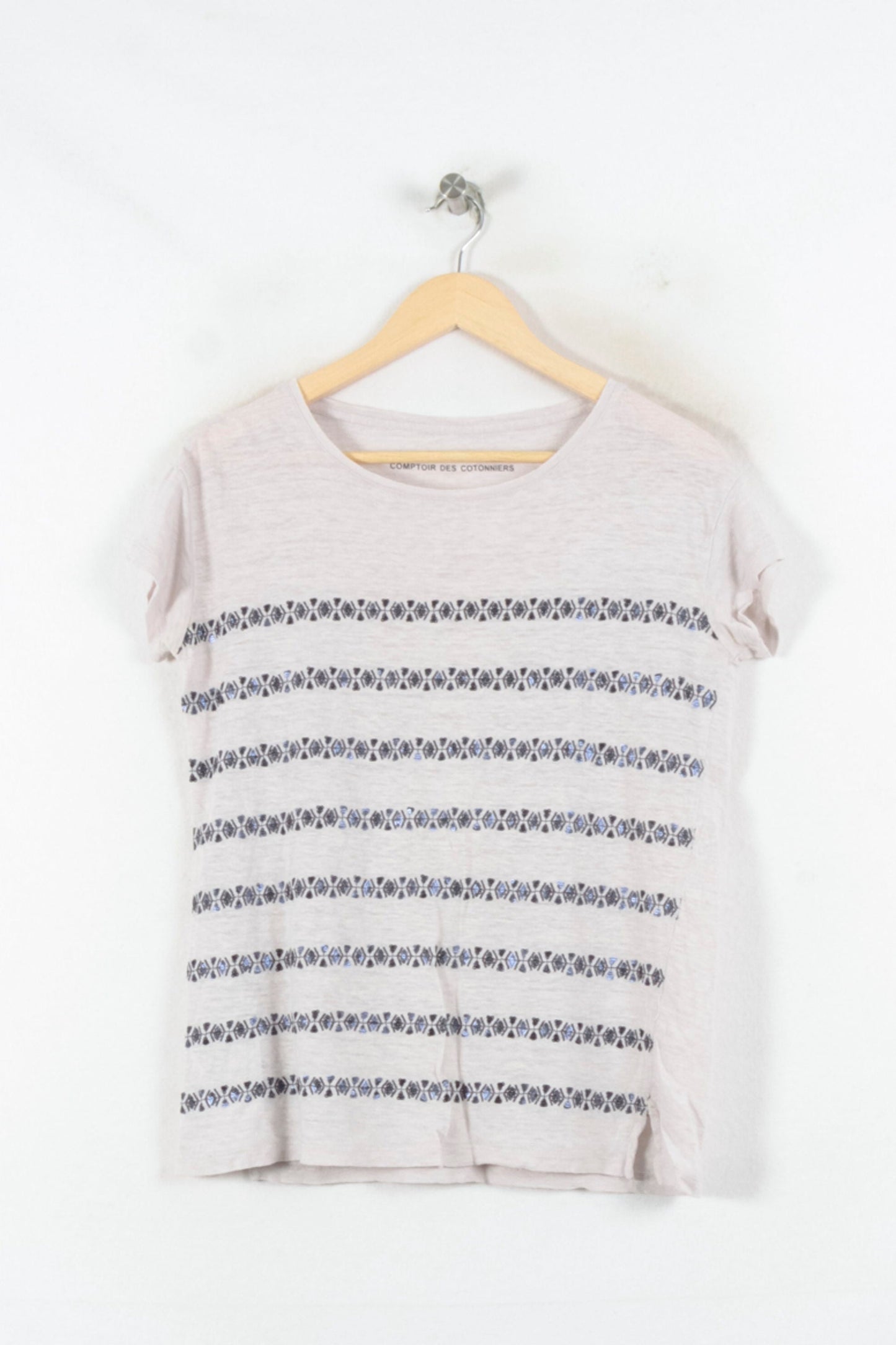 Tee-shirt Blanc et Bleu - Taille S/36