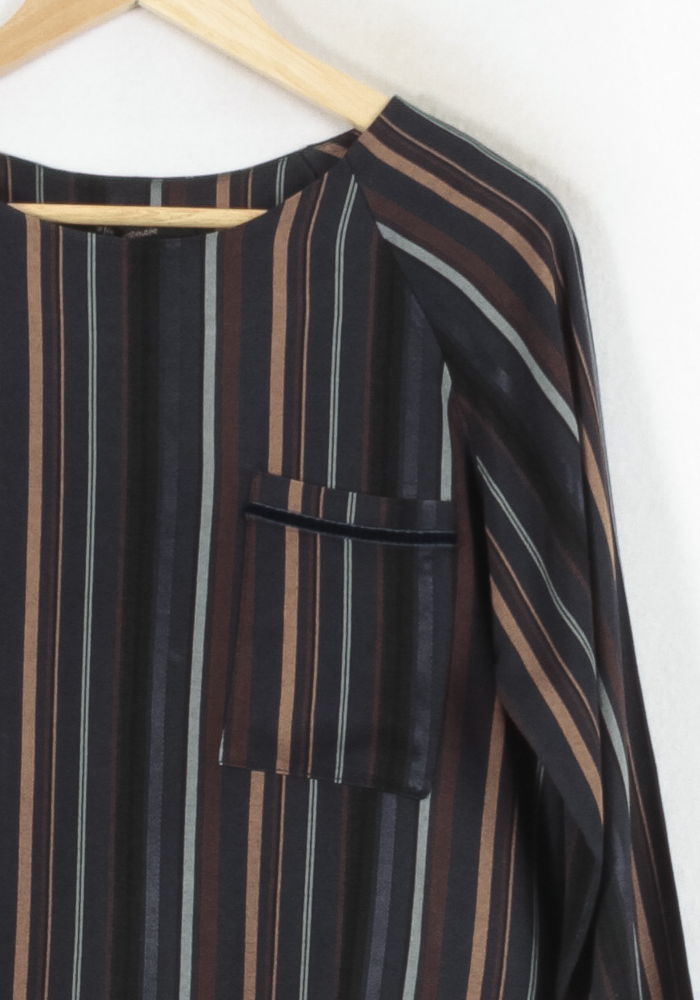 Blouse Noire et Marron - Taille M/38