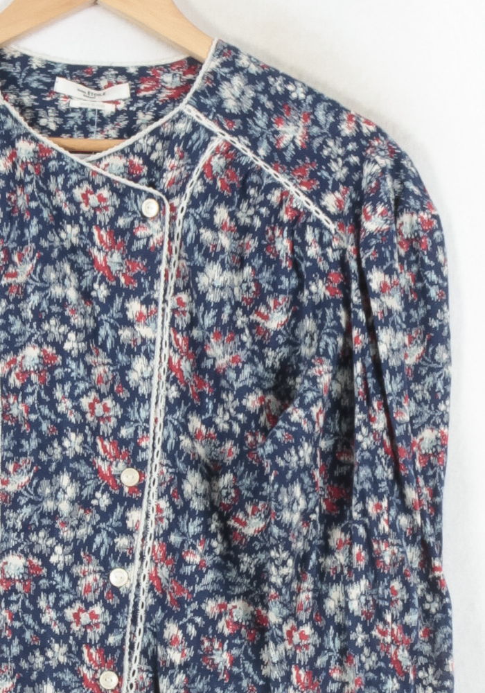 Blouse Bleu et Rouge - Taille S/36