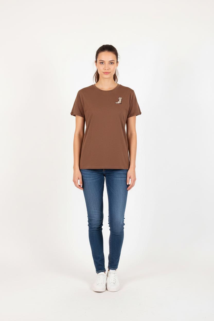 Tee-shirt Marron - Taille S/36