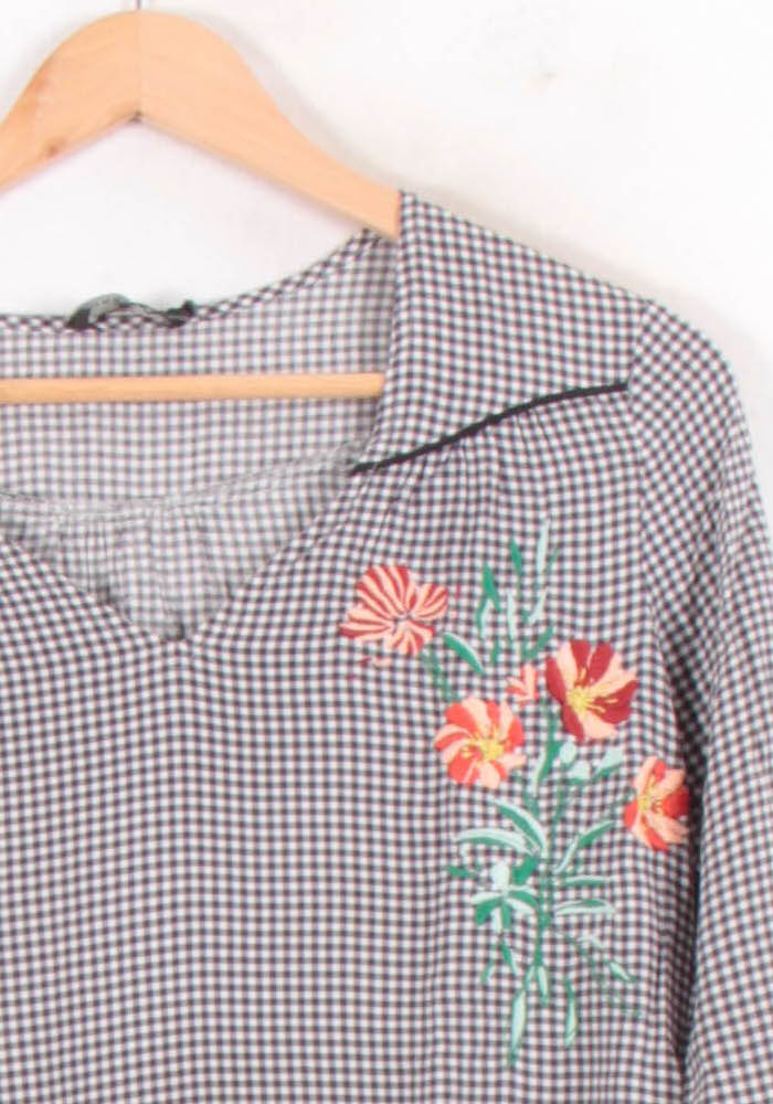 Blouse Noire et Blanche - Taille S/36