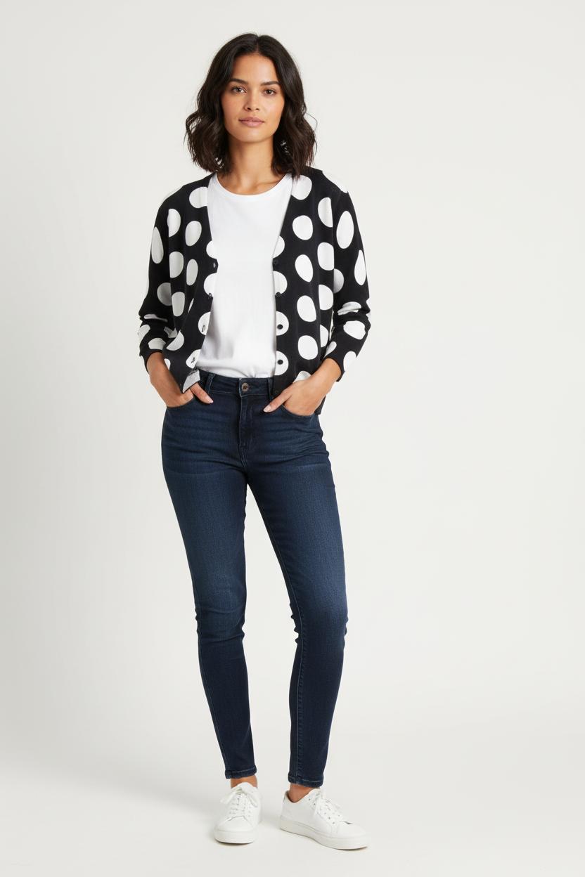 Cardigan Bleu et Blanc - Taille S/36