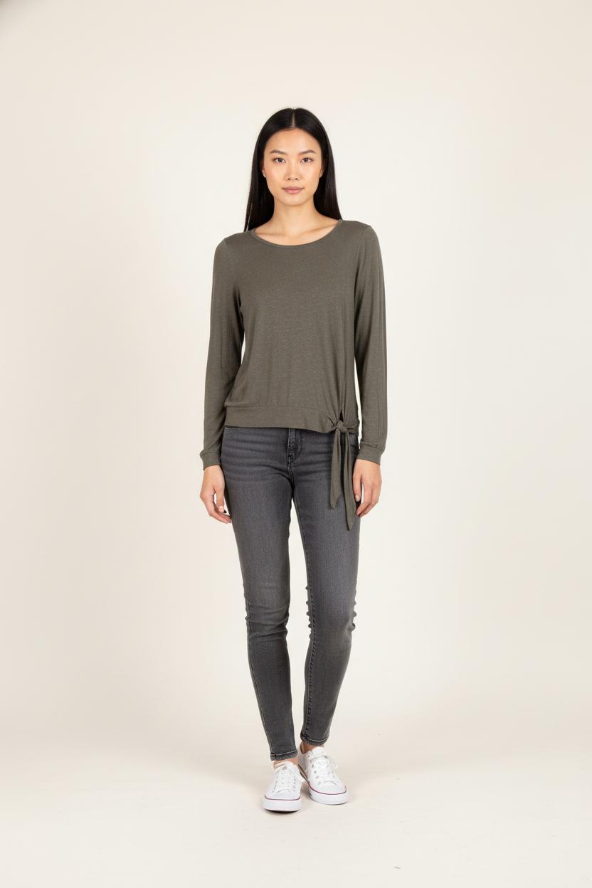 Tee-shirt Manches Longues Vert - Taille S/36