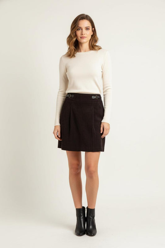 Jupe Courte Marron - Taille M/38