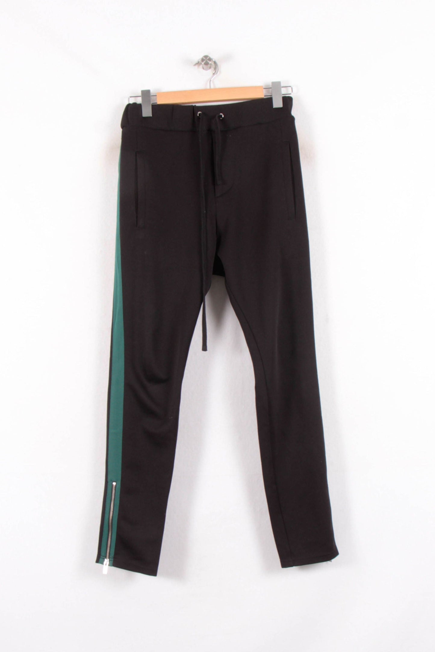Pantalon de Jogging Noir et Vert - Taille S/36