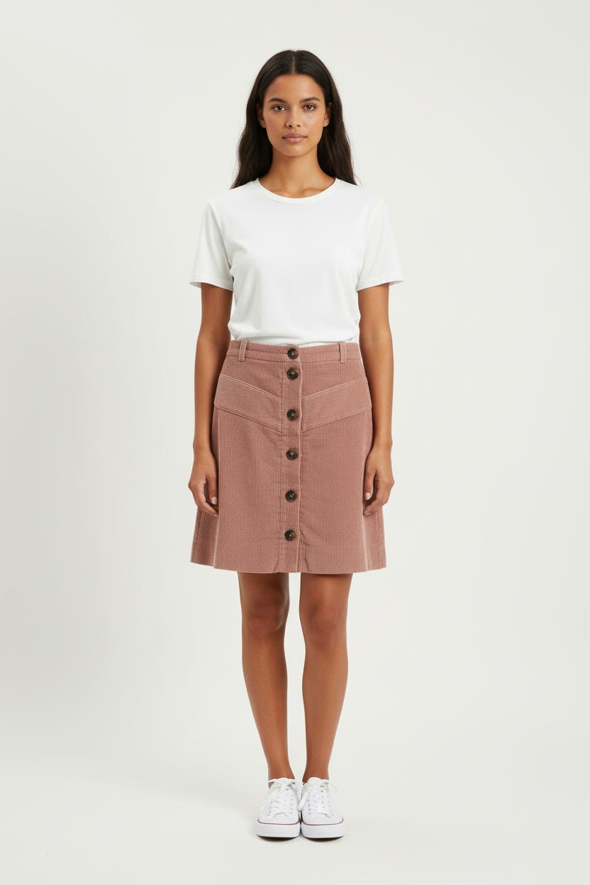 Jupe Boutonnée Rose - Taille XS/34