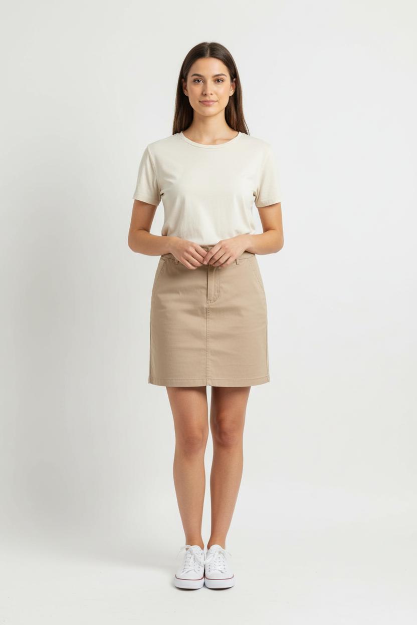 Jupe Courte Beige - Taille XS/34