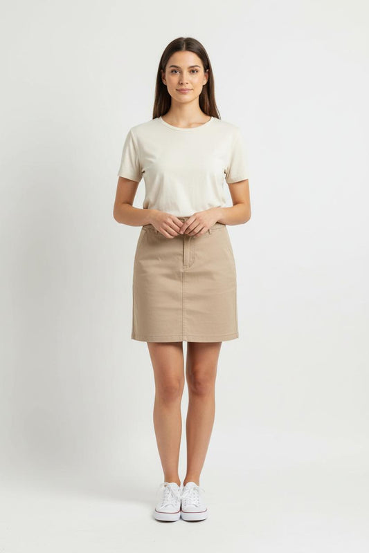 Jupe Courte Beige - Taille XS/34