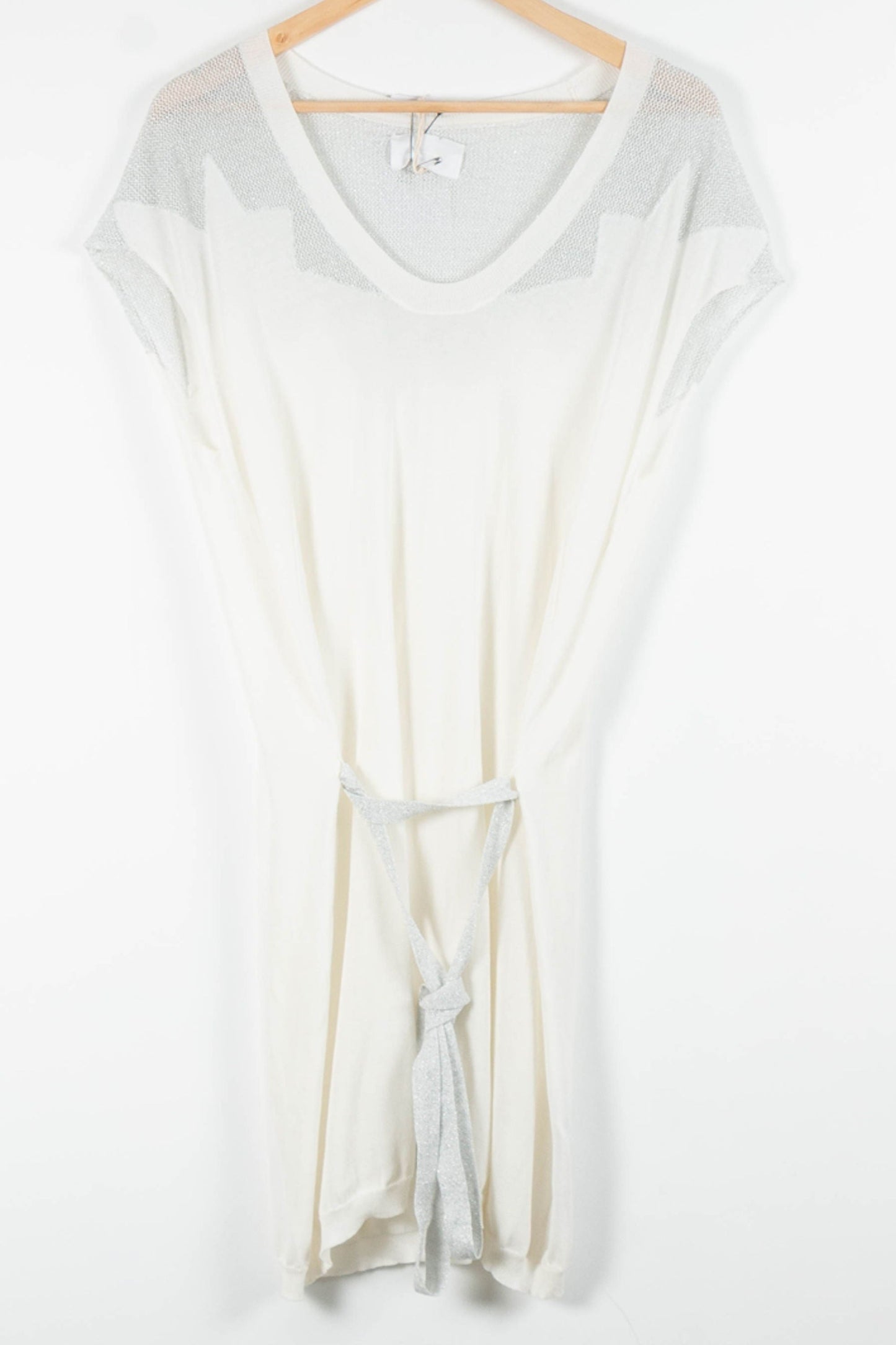 Robe Midi Blanche et Argentée - Taille M/38