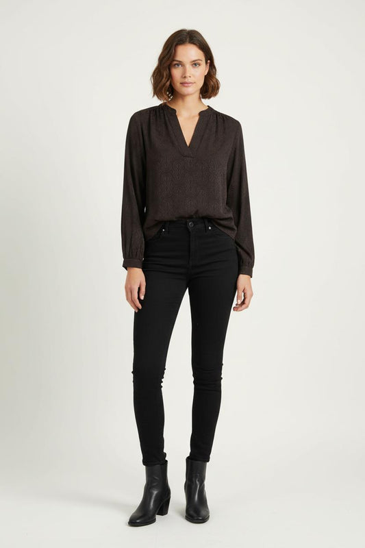 Blouse marron - Taille M/38