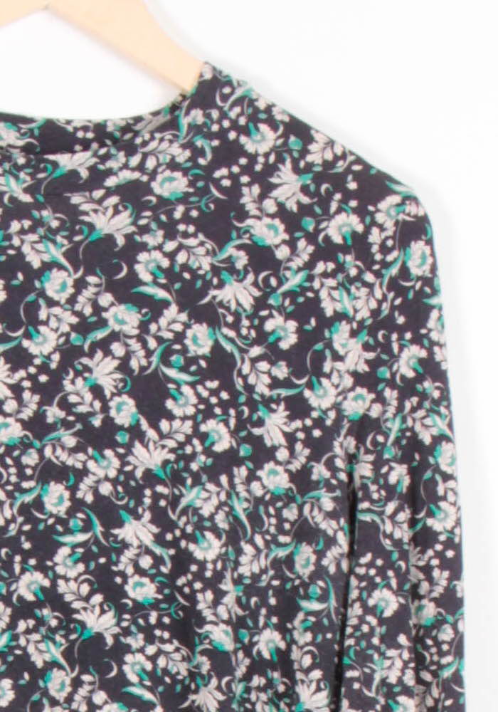 Blouse Fleurie Bleu et Blanc - Taille M/38