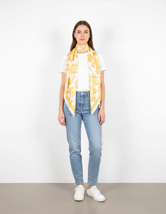Top Jaune et Blanc - Taille S/36