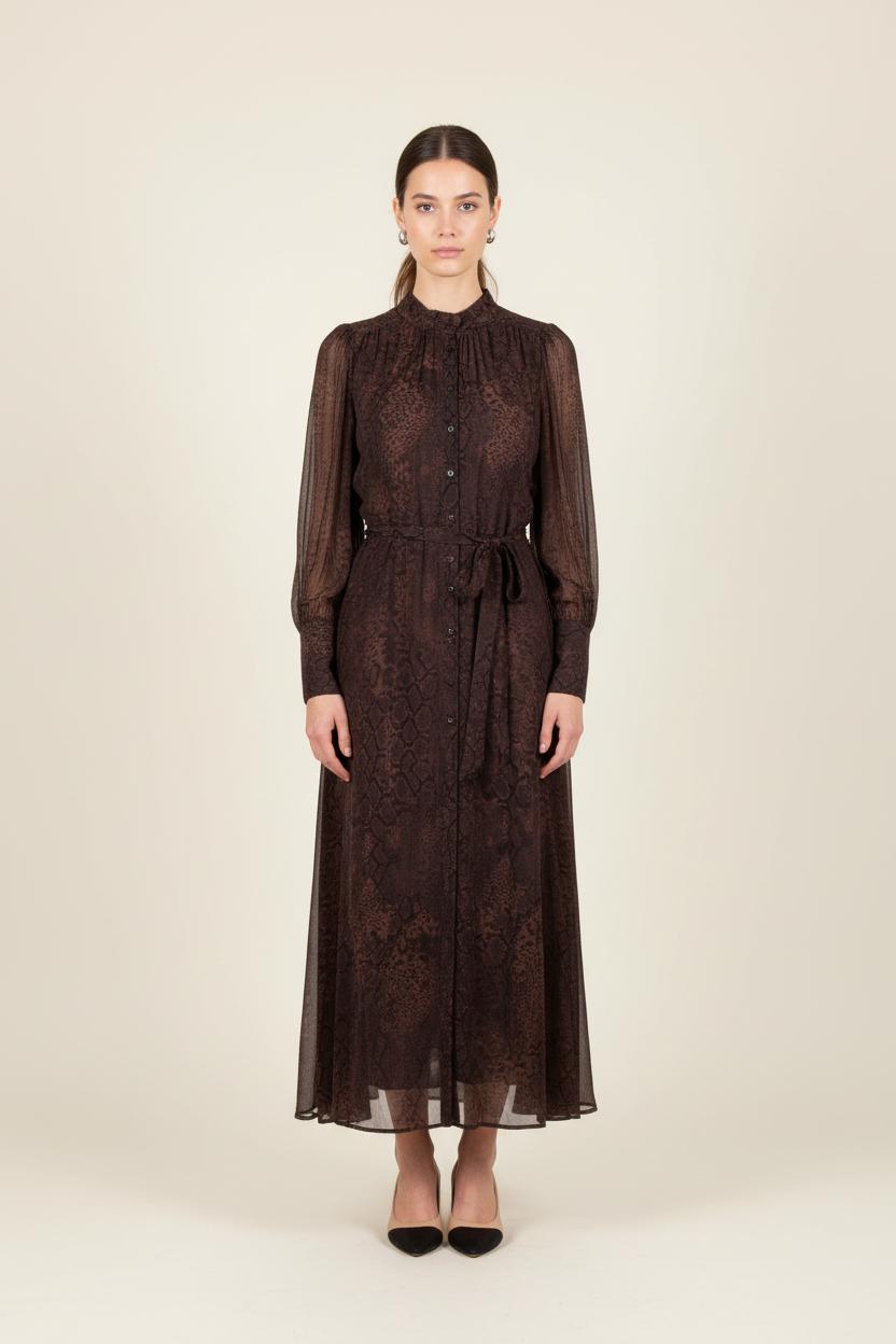 Robe Longue Marron - Taille L/40