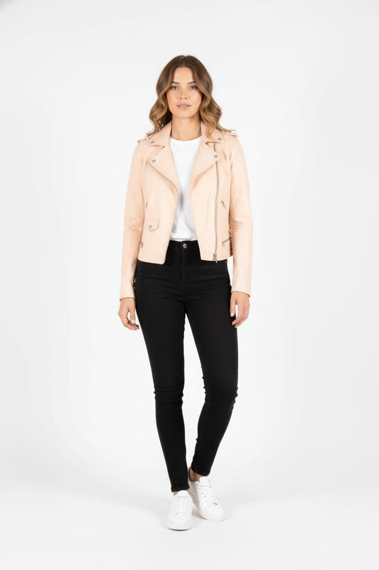 Veste Motard Rose - Taille S/36