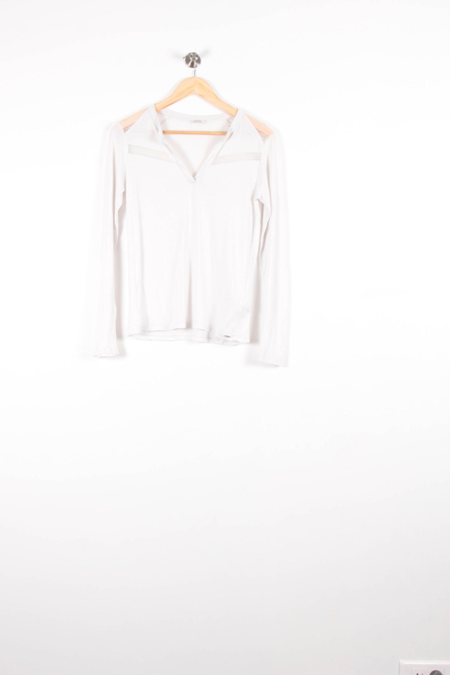 Tee-shirt Manches Longues Blanc - Taille S/36