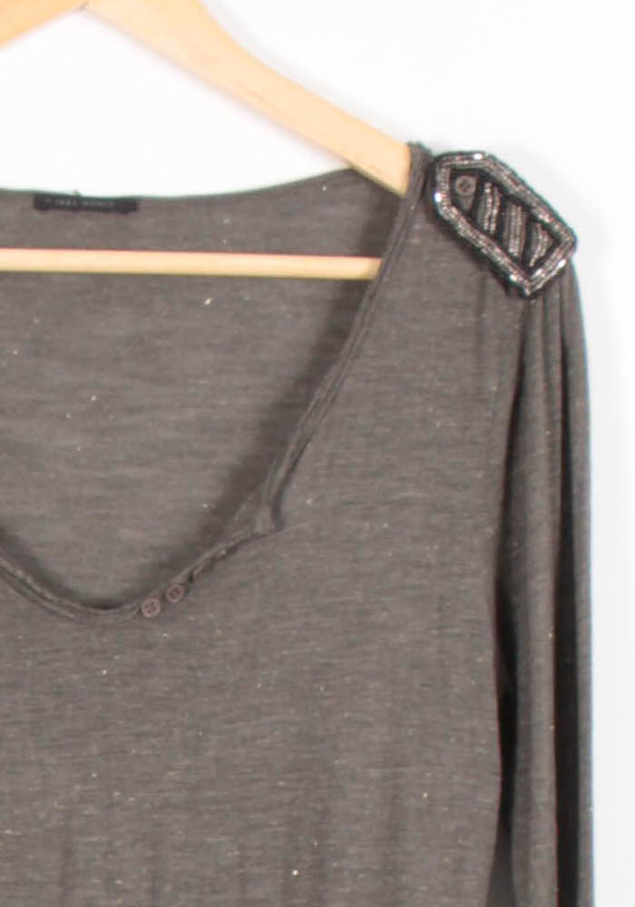 T-shirt Manches Longues Gris - Taille S/36