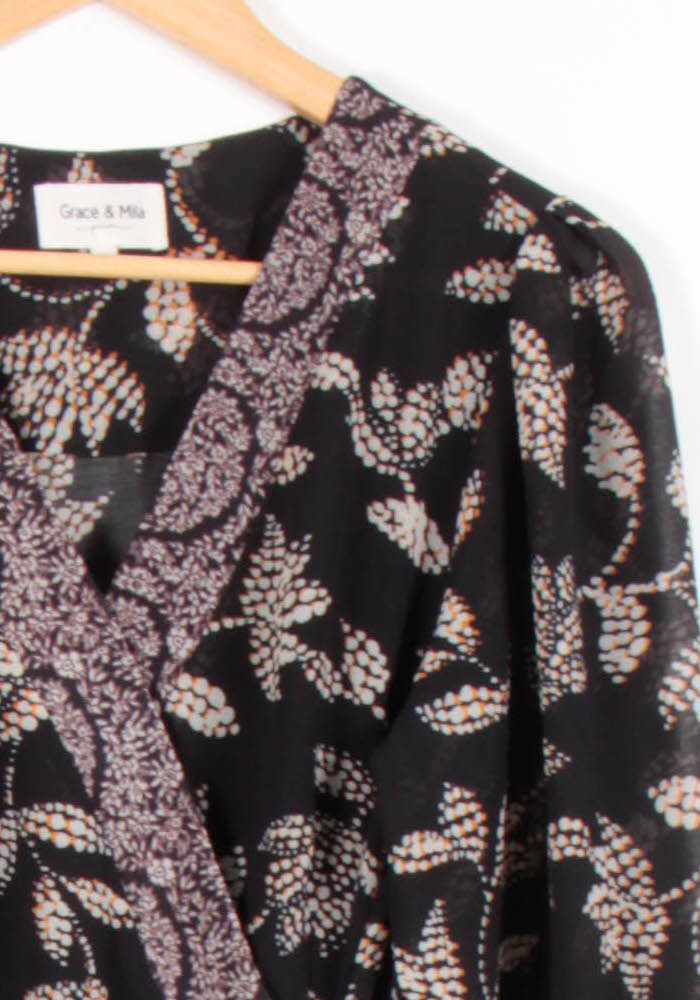 Robe Longue Noire et Blanche - Taille L/40