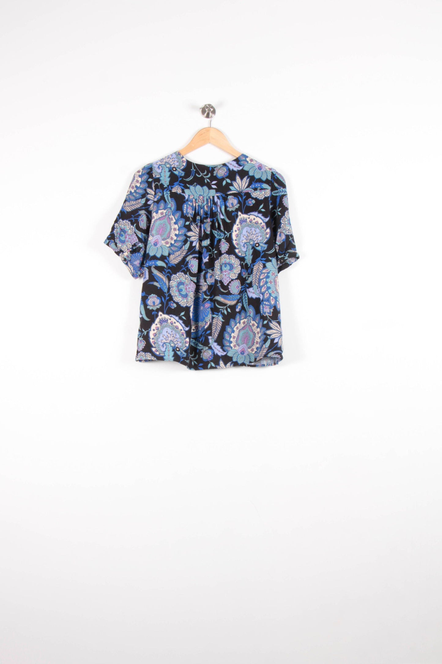 Blouse Bleue et Noire - Taille L/40