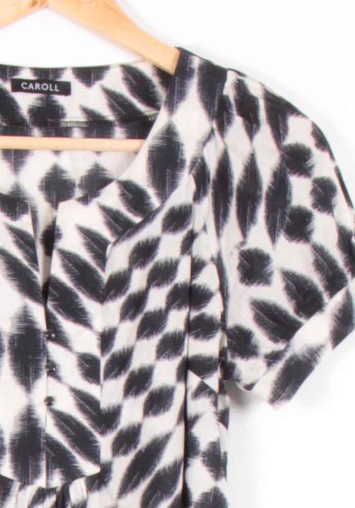 Blouse Noire et Blanche - Taille S/36