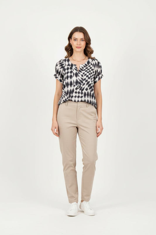 Blouse Noire et Blanche - Taille S/36