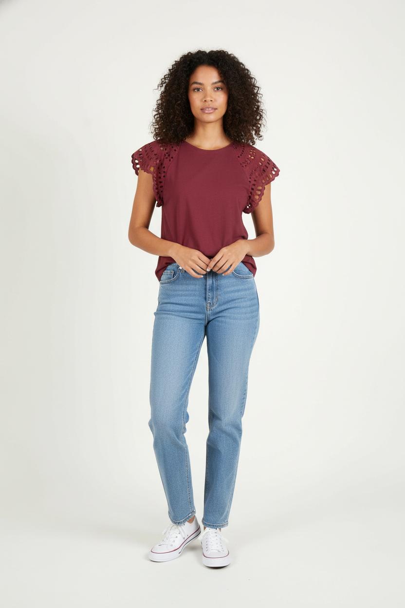 Tee-shirt Bordeaux - Taille XS/34