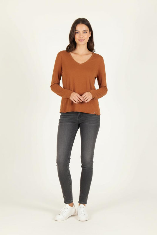 Tee-shirt Marron - Taille S/36