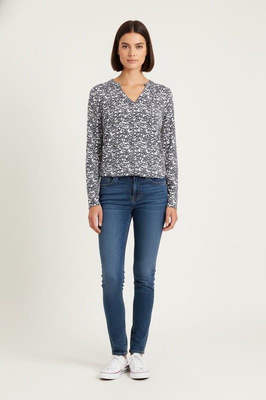 Blouse Bleu et Blanche - Taille M/38