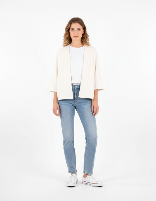 Cardigan Blanc et Noir - Taille S/36