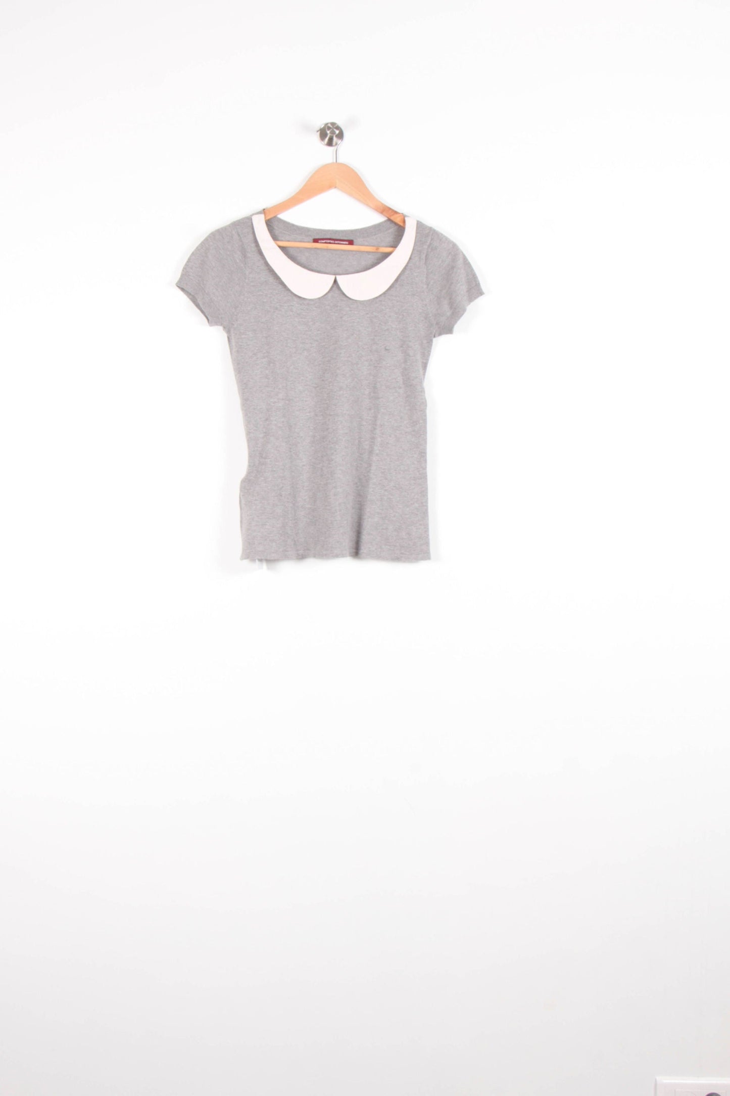 T-shirt Gris et Blanc - Taille XS/34