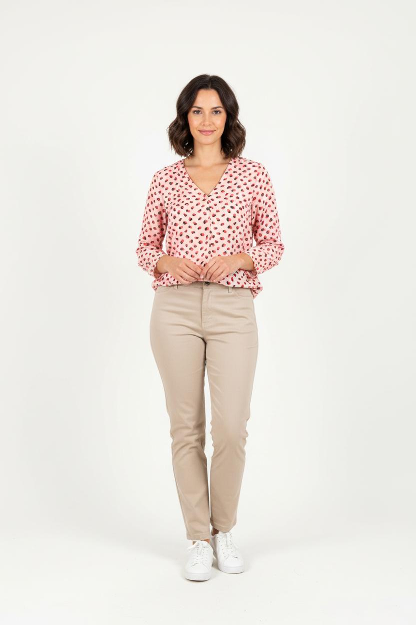 Blouse Rose et Noire - Taille XS/34