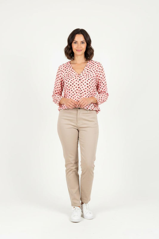 Blouse Rose et Noire - Taille XS/34