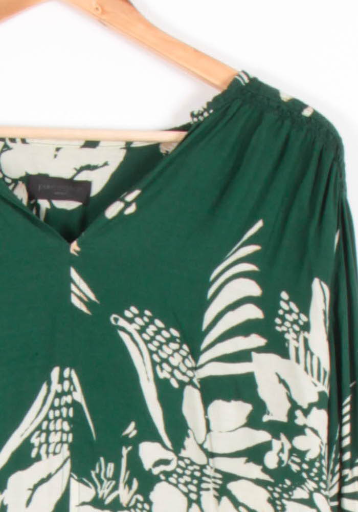 Blouse Verte et Blanche - Taille M/38