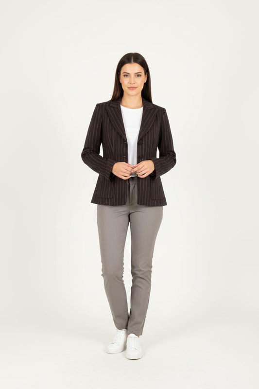 Blazer Noir à Rayures - Taille S/36