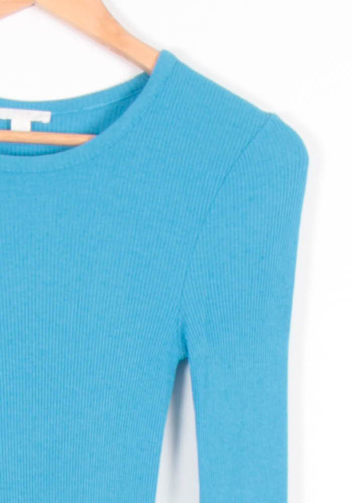 T-shirt Manches Longues Bleu - Taille XS/34